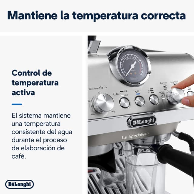 Detalle 2 de De'Longhi Specialista Arte Evo EC9255.M ☕ Cafetera espresso manual