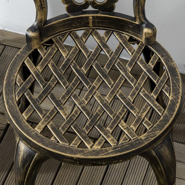 Thumbnail 5 de Outsunny Ensemble bistrot en aluminium 2 places