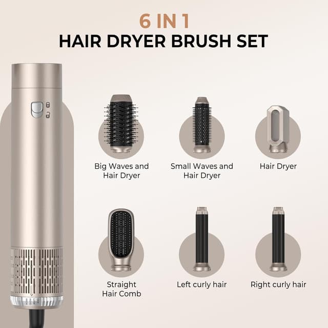 Thumbnail 5 de 6 in 1 Hairstyler 1000w Rundbürstenföhn