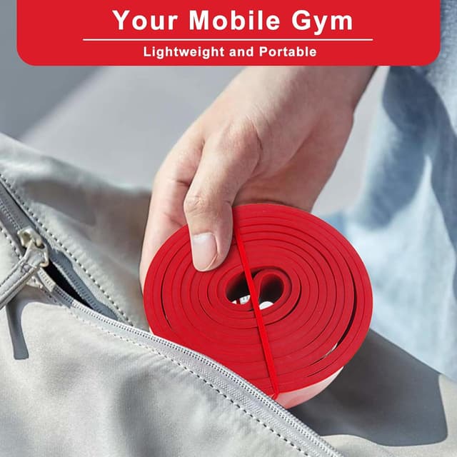 Detalle de Elastici Fitness 15-100LB in lattice 100% (elastici singoli) per palestra, pilates, yoga, crossfit