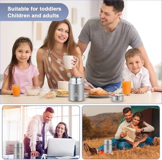 Thumbnail 6 de Dreamhigh Thermal Food Flask 800ml, 12h hot/cold 🥣