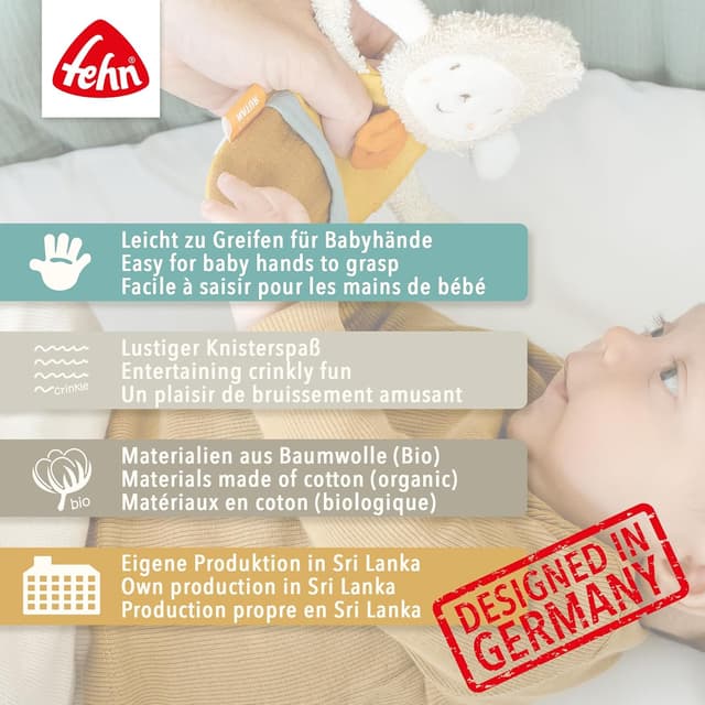 Thumbnail 5 de Fehn Knister Bär fehnNATUR Activity Baby Raschel