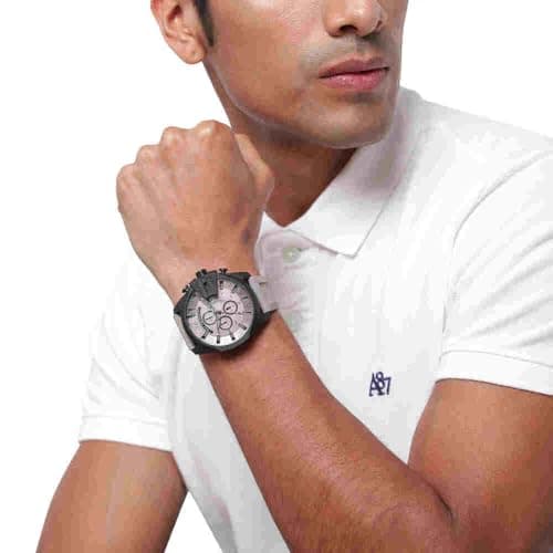 Detalle 2 de Diesel Mega Chief 51 mm cronógrafo gris claro grafito