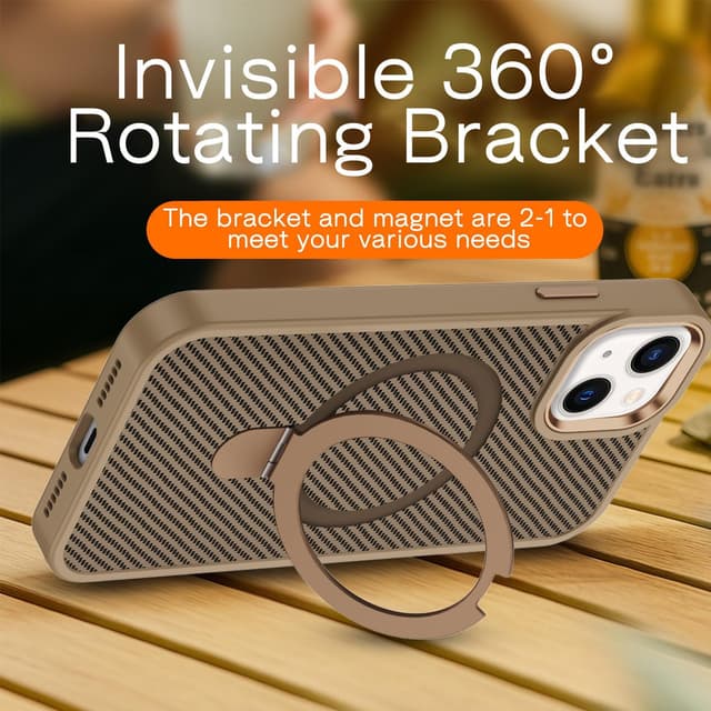 Detalle de XTCASE Coque magnétique pour iPhone 12/12 Pro avec anneau 360° compatible MagSafe