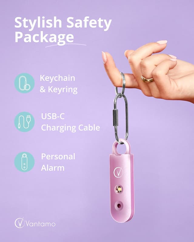 Detalle 2 de Vantamo Personal Alarm 130 dB keychain 🔑