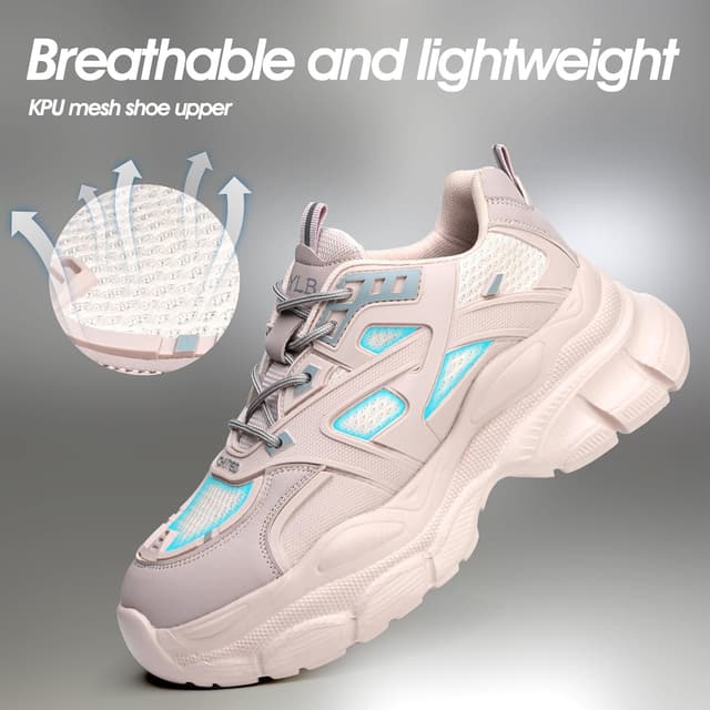 Detalle de Gugifcto scarpe antinfortunistiche da donna con punta in acciaio antiscivolo traspiranti (EU 36-42)