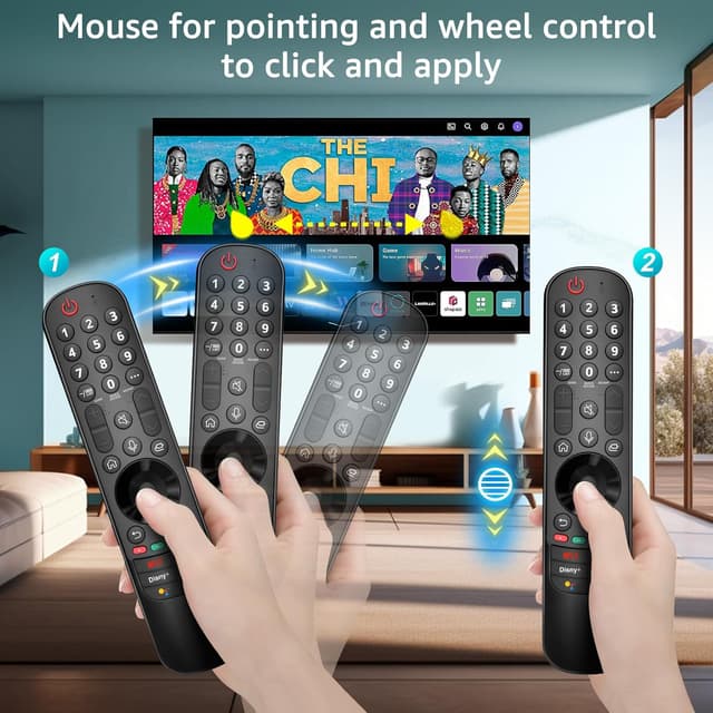 Detalle de LG Magic Remote Universal für LG Smart-TV – kompatibel mit MR21/MR22/MR23/MR24 (inkl. Zeiger- & Sprachfunktion)