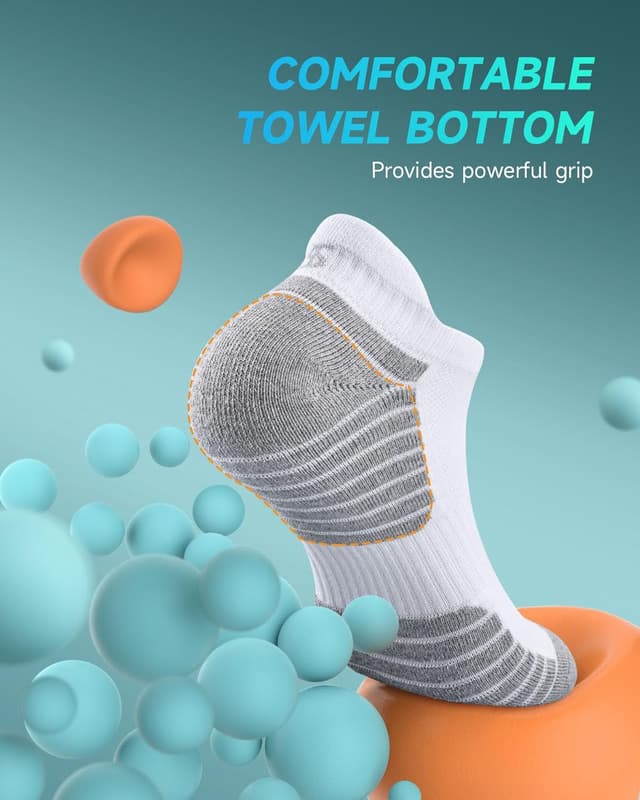 Detalle 1 de TANSTC running socks, 6 pairs ankle cushioned