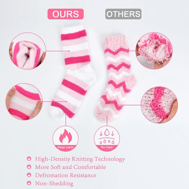 Thumbnail 5 de Casleovf Fluffy Socks Size 4-9