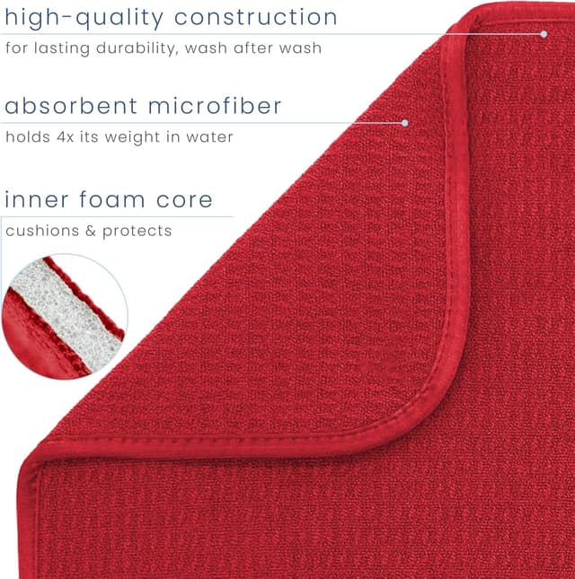 Thumbnail 2 de S&T INC. Dish Drying Mat 16" x 18" absorbent kitchen mat 🧽