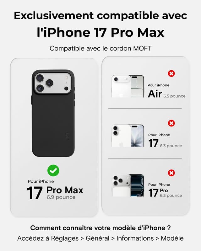 Thumbnail 1 de MOFT MOVAS Snap Coque iPhone 17 Pro Max