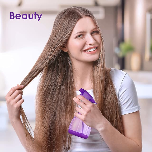 Detalle de DilaBee 12oz Plastic Spray Bottles (3-Pack) with Adjustable Nozzle for Hair, Gardening, Cleaning, and More