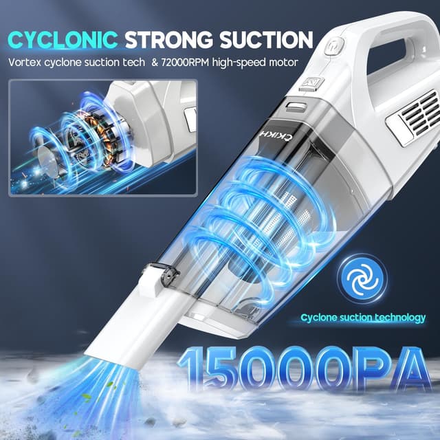 Detalle 2 de CKIKH Handheld Vacuum Cordless 15000PA