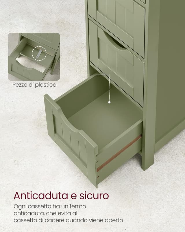 Thumbnail 4 de VASAGLE LHC040C02 mobile da bagno 30 x 30 x 82 cm