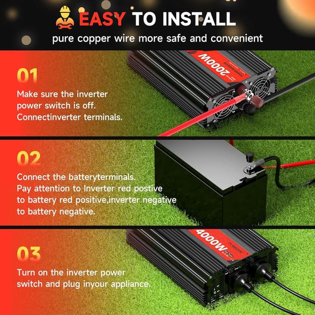 Detalle de 12v to 240v Power Inverter 4000W