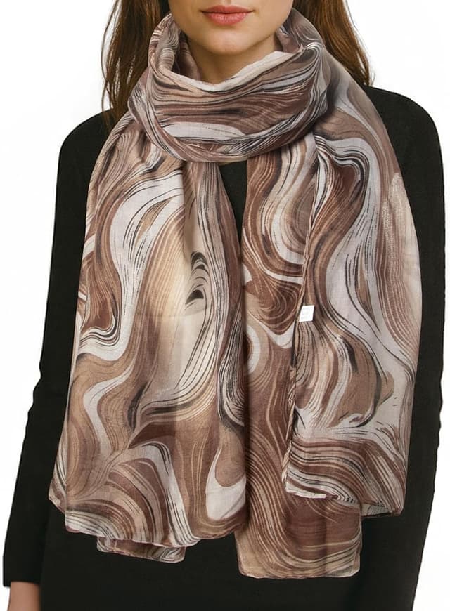 Detalle de RIIQIICHY foulard da donna elegante in 100% poliestere, leggero e grande (180 x 90 cm)