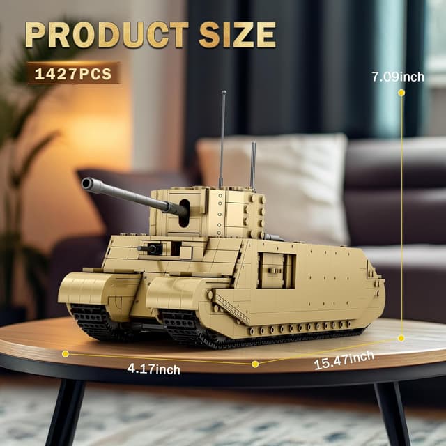 Detalle de Reobrix Set di Costruzione Carro Armato TOG2 77032 (1427 pezzi) World of Tanks