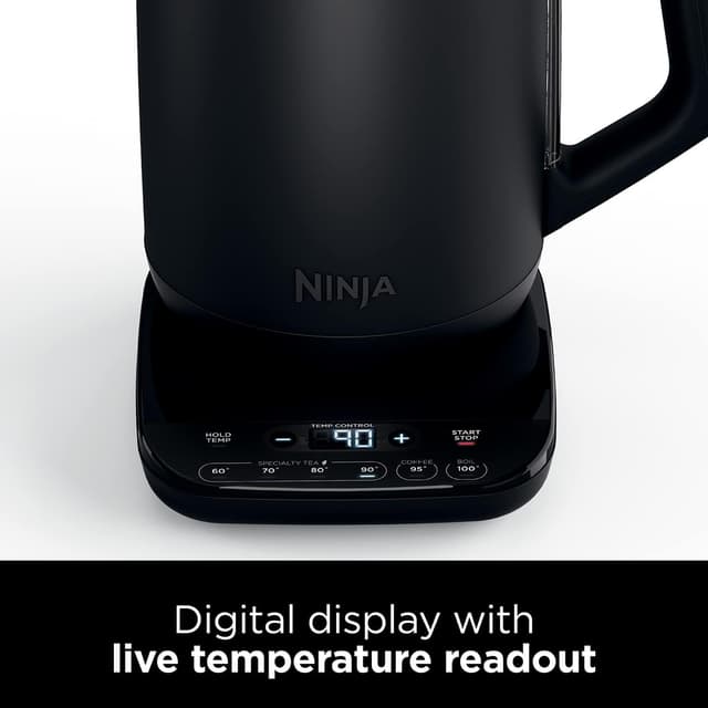 Detalle de Ninja Perfect Temperature KT200UK Kettle with Temperature Selector (Matte Black)