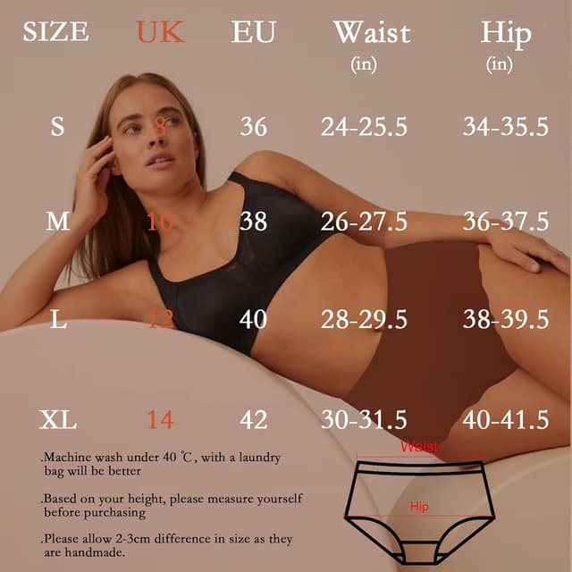 Thumbnail 6 de TDONE Seamless Knickers for Women (6-Pack) – breathable, high waisted briefs with no VPL