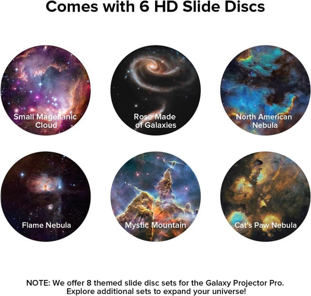 Detalle de YUNRAY Galaxy Projector Disc Set (6 Ultra-HD Projektscheiben) kompatibel mit Galaxy Projector Pro und ausgewählten Modellen