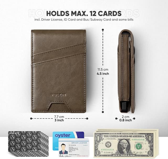Detalle 2 de VULKIT Pop Up credit card holder, 12 cards