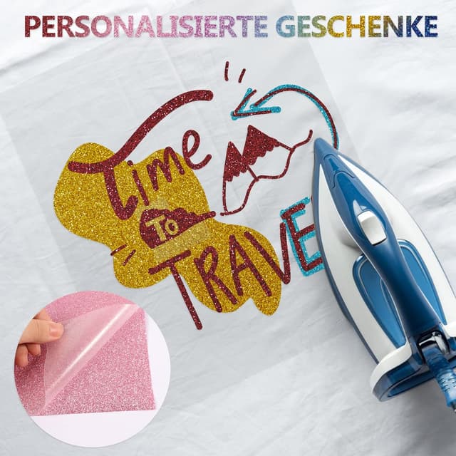 Thumbnail 6 de NANAPLUMS Glitzer HTV 30,48 x 150 cm