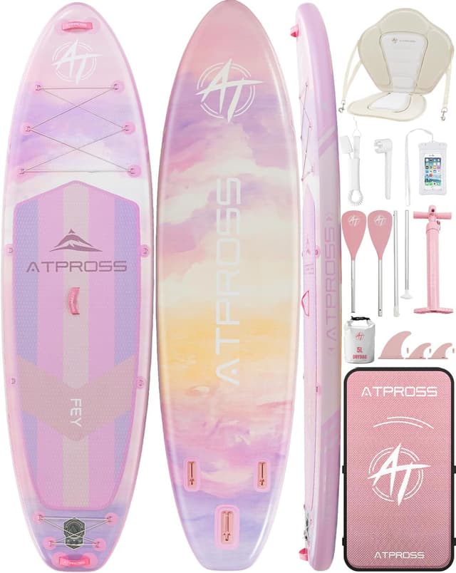 Detalle de ATPROSS 11'6" x 35" Inflatable Paddle Board (450 lbs capacity) with SUP Accessories Kit & Backpack