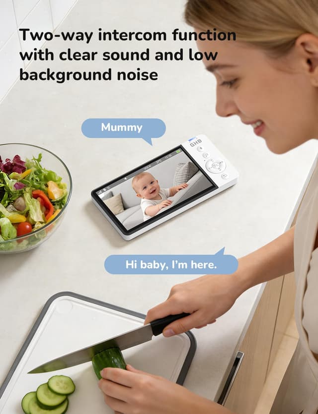 Thumbnail 5 de GHB 5-Inch Baby Monitor with Night Vision 👶
