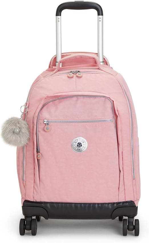 Detalle 1 de Kipling New Zea mochila grande con ruedas rosa