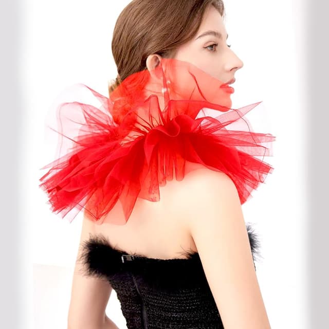 Thumbnail 6 de TaleMoon Gerüschter Tüllkragen 38 cm 🎭