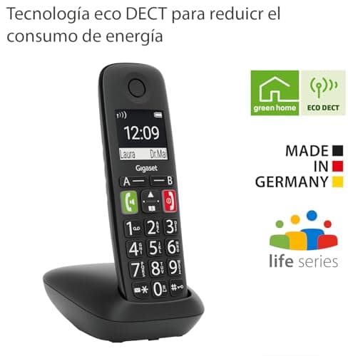 Detalle 1 de Gigaset E290 Teléfono DECT botones grandes negro 📞
