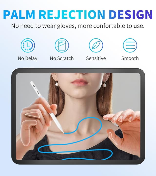 Thumbnail 6 de MMK Stylus Pen for iPad, Tilt Sensitivity 2025 ✏