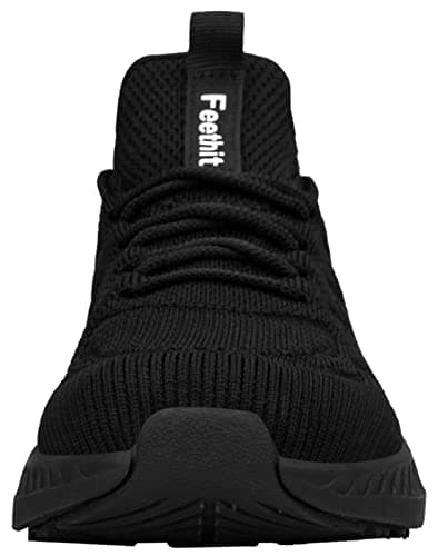 Detalle de Feethit Zapatillas de deporte para hombre (correr, gimnasio y caminar) negras, talla 46 EU