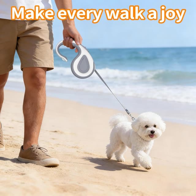 Detalle 2 de Retractable Dog Lead 5m for Small & Medium Dogs