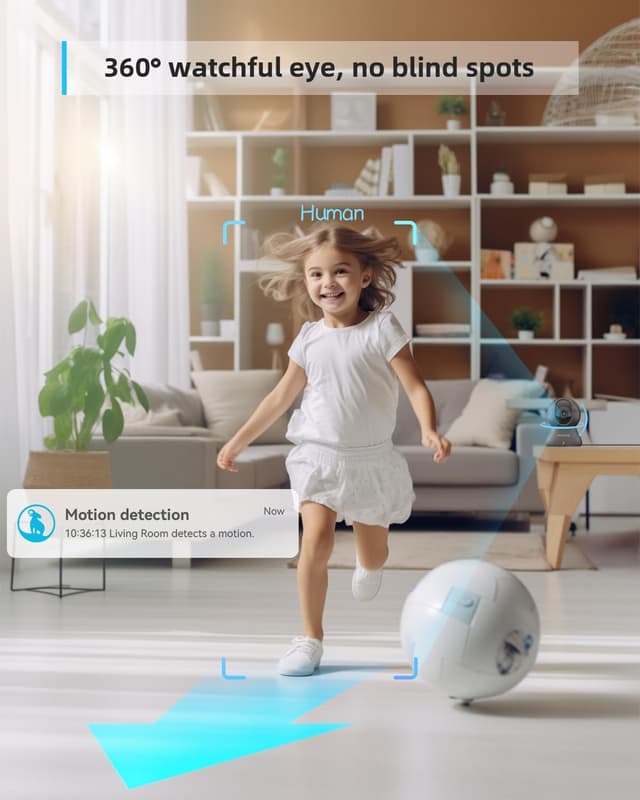 Detalle de blurams 2K 360° Indoor Camera for Home Security