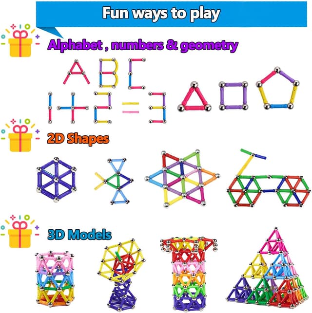 Thumbnail 3 de Jokooan Costruzioni Magnetiche 144 pezzi