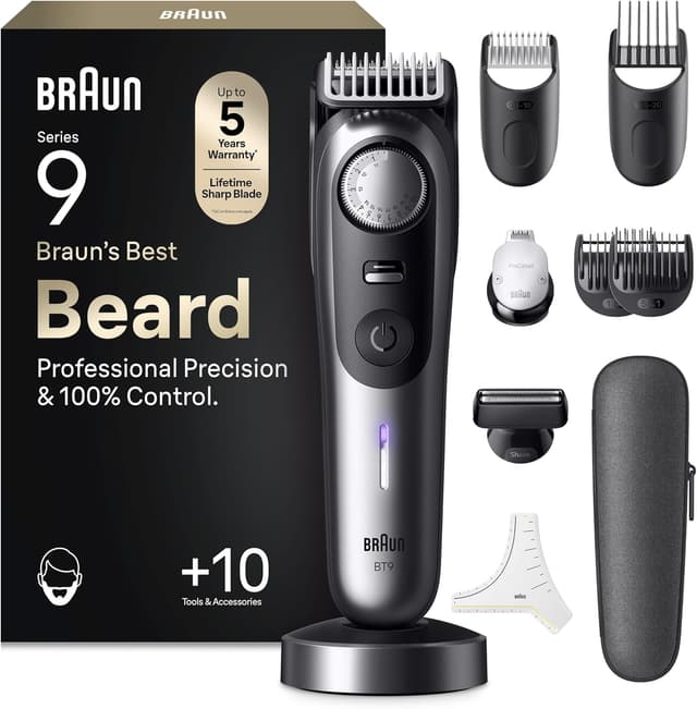 Detalle de Braun BT9545 Series 9 regolabarba uomo con 52 lunghezze