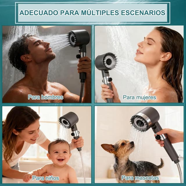 Thumbnail 6 de Alcachofa de ducha con filtro Gris