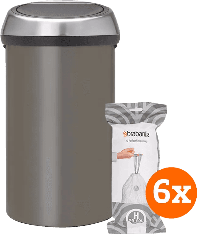 Detalle de Brabantia Touch Bin 60 Liter Platinum