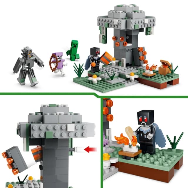Detalle de LEGO Minecraft Blasser Garten 21586 (243 Teile) – Baue einen Garten mit Wasserspiel
