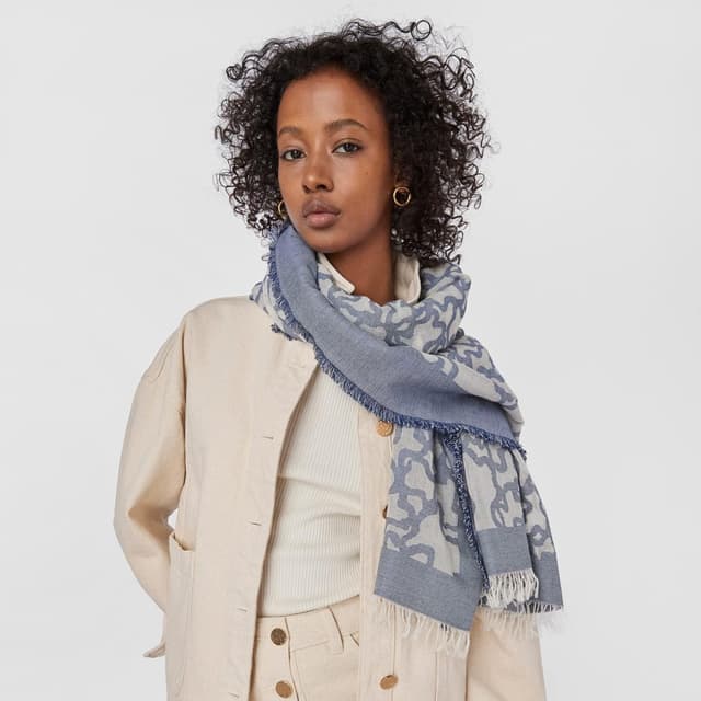 Detalle 2 de TOUS Foulard Kaos color jeans 🧣