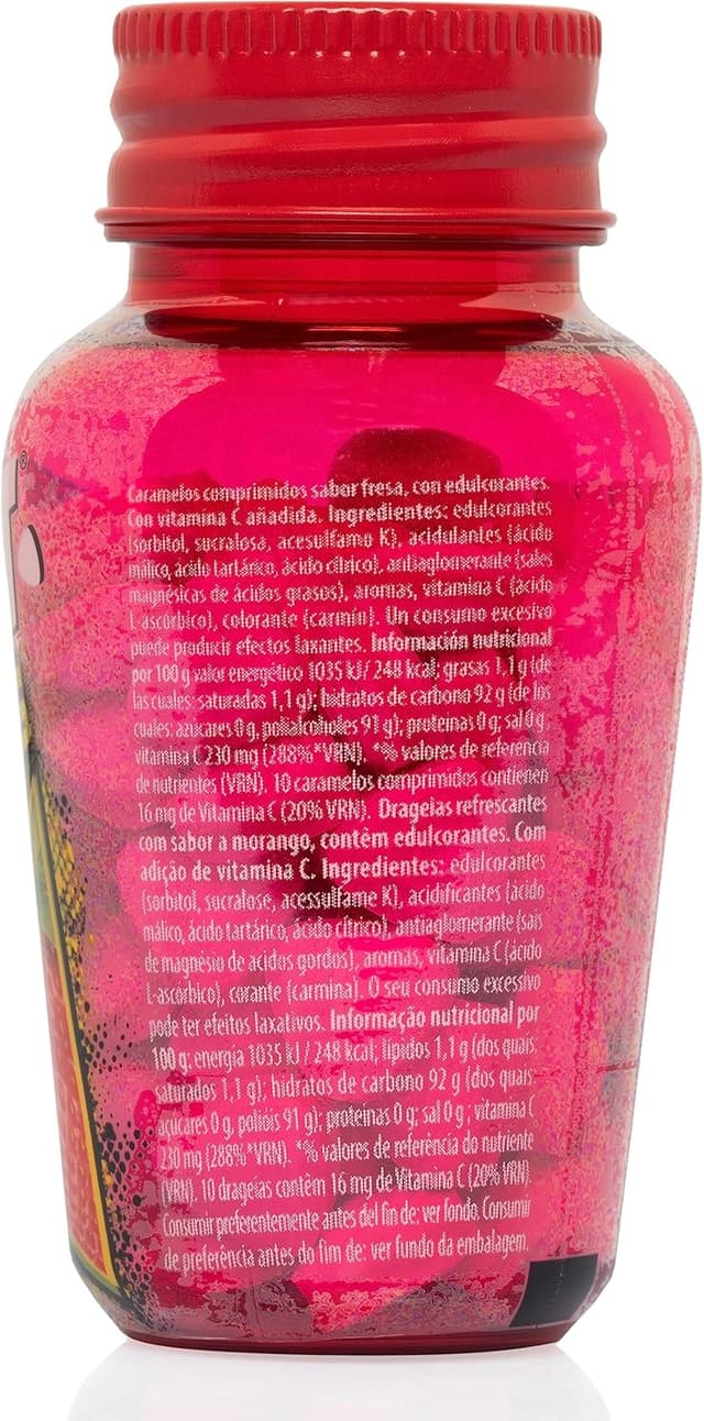 Detalle 2 de Smint Sours Fresa 🍬 Caramelo Sin Azúcar, 6 Unidades