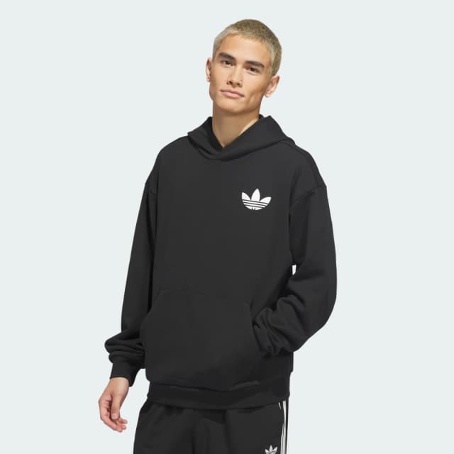 Detalle de adidas Sudadera con capucha World Wide Hoops en negro