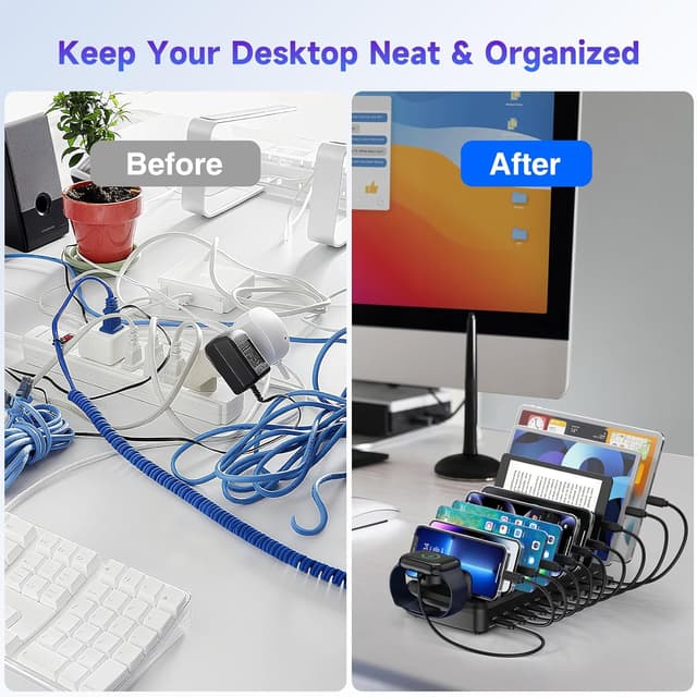 Detalle 2 de MERGROLY 320W 10-Port Fast Charging Station