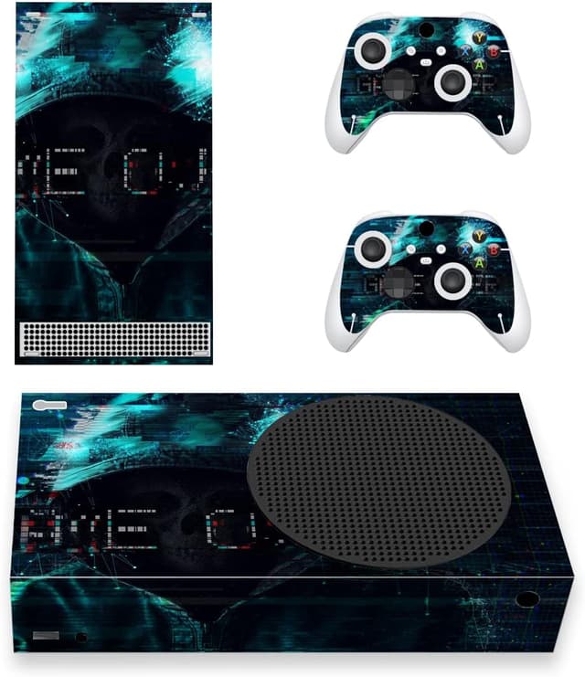 Detalle de Xbox Series S vinyl skins Game Over Hacker