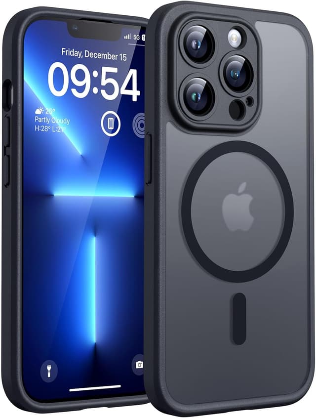 Detalle de TOCOL Cover Magnetica per iPhone 13 Pro Max 6,7” con MagSafe e protezione fotocamera (nera)