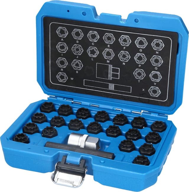 Detalle 2 de Brilliant Tools BT691360 – assortiment de 22 antivols de jantes pour Audi