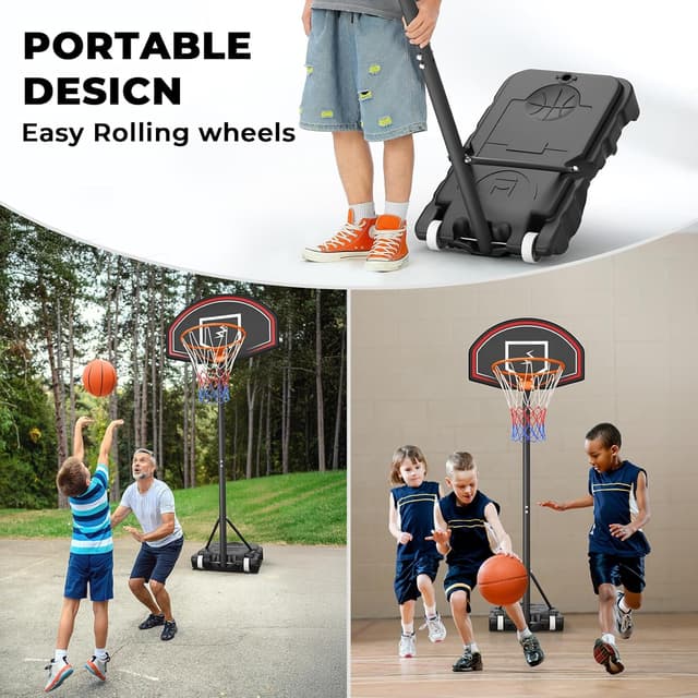 Thumbnail 6 de YOLEO Canestro basket regolabile 160–210 cm per bambini