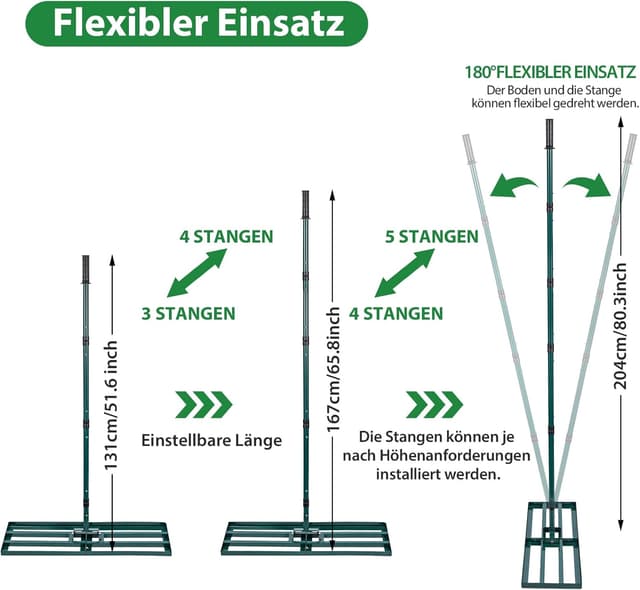Thumbnail 5 de Signstek Rasenrakel 76 × 25 cm Rasenegalisierer