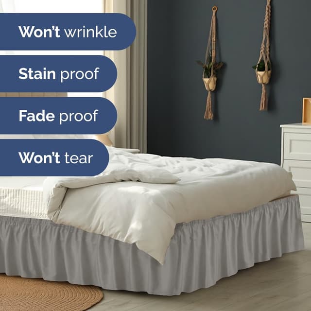 Detalle 1 de CGK Unlimited King dust ruffle bed skirt